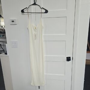 Meshki Elegant Cream Maxi Dress